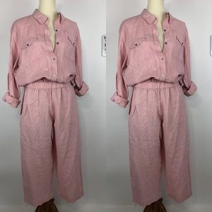 Lino by Chicos 100% Linen 2 Pieces Capri & Tunic